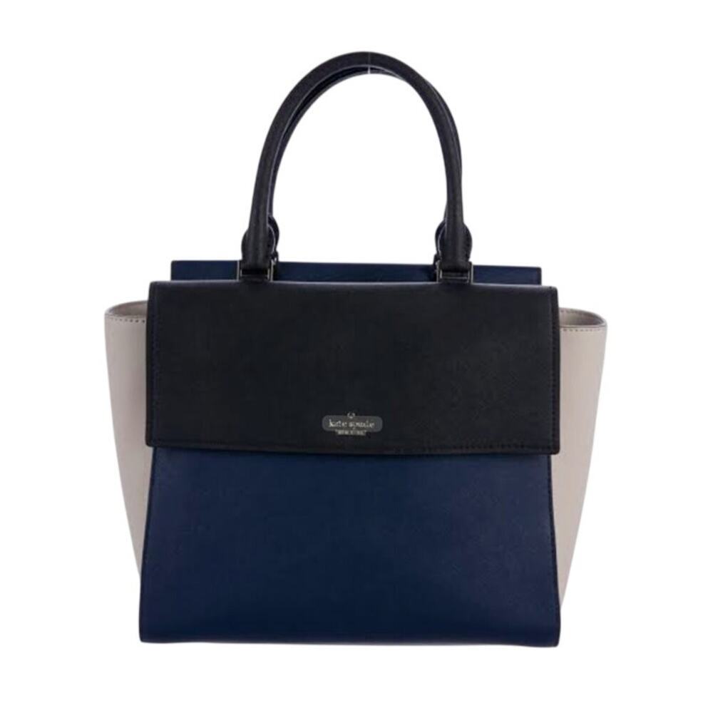 Kate spade New York Cameron Street Blakely Satchel Blue Black ivory - Picture 1 of 11
